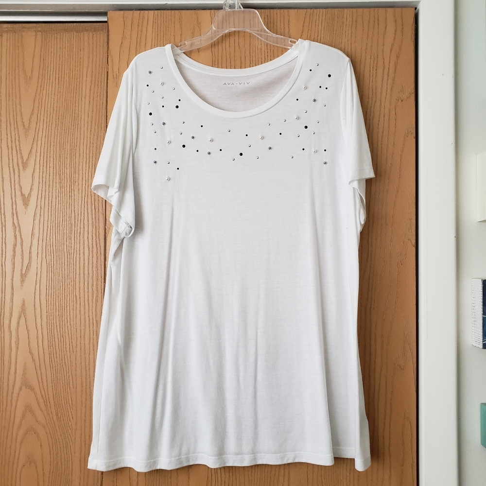 Ava & Viv White Tee